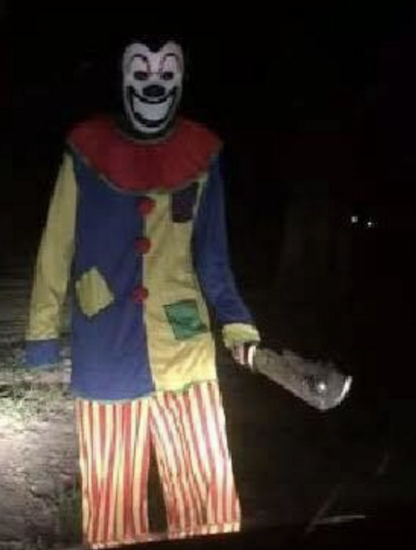 clown with machete
